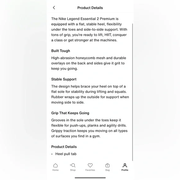 Nike Legend Essential Premium 2 Women’s Sneakers — size 7.5 - Picture 3 of 5